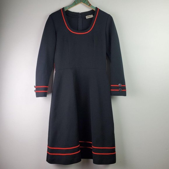 Domani Knits Dresses & Skirts - Vintage 1970s Domani Knits Retro A-Line Dress Sz 1